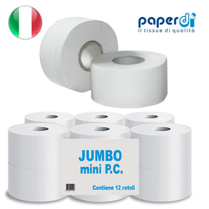 Tualetes papīrs Paperdi Super Jumbo 2 kārtas, 9.7cm bez perforācijas, 1 rullis