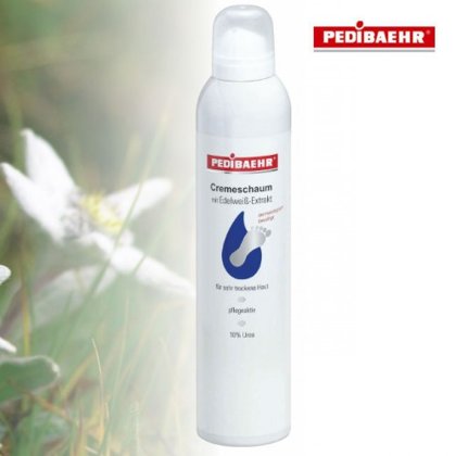 Putojošs krēms ar ēdelveisu Pedibaehr Cremeschaum, 125ml