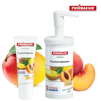 Krēms kājām ar mango-persiku Pedibaehr Wellness Frucht-Fußcreme, 125ml