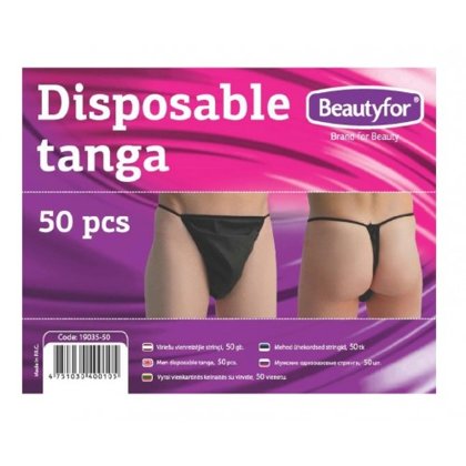 Viriešu stringi melnā krāsa Beautyfor, 50gab/iepak.