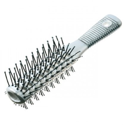 Divpusīga tunelveida ķemme, glancēta, balta