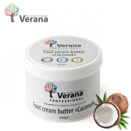 Кокос крем-масло для ног Verana Coconut, 450г