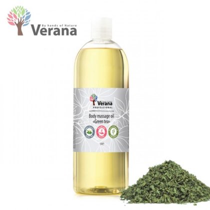 Zaļā tēja masāžas eļļa ķermenim Verana Green Tea, 1L