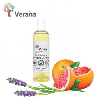 Verana masāžas eļļa sejai “Lavanda un Greipfrūts“, 250ml