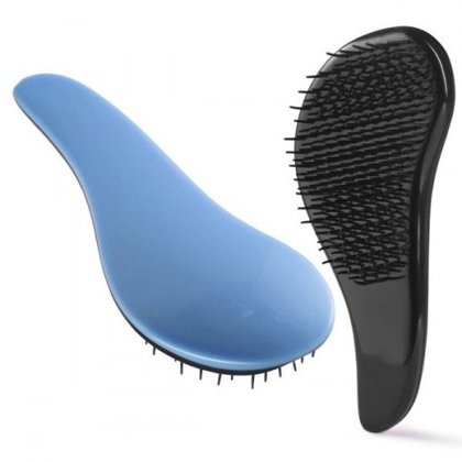 Zilā masāžas ķemme Bravehead Detangler