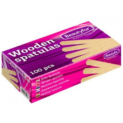 Деревянные шпатели Beautyfor широкие, 100шт