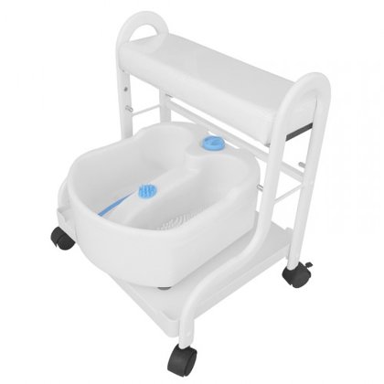 Pedikīra ratiņi ar vanniņu, baltā krāsa SPA-103 