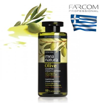 Šampūns visiem matu tipiem Farcom Mea Natura Olive Vitality & Shine, 300ml