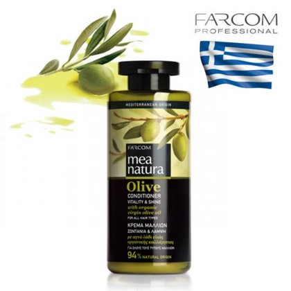 Kondicionieris visiem matu tipiem Farcom Mea Natura Olive Vitality & Shine, 300ml