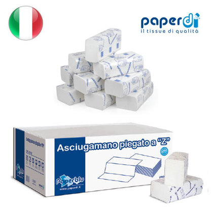 Roku dvieļi salvetes Paperdi Z-fold 2 kārtas, 21.5x24cm, 200 loksnes