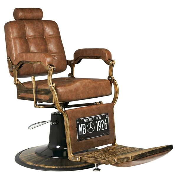 Парикмахерское кресло Gabbiano Boss Old Leather, светло-коричневый