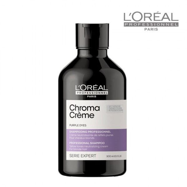 LOREAL SERIE EXPERT CHROMA CREME VIOLETS ŠAMPŪNS NEITRALIZĒ DZELTENUS APAKŠTOŅUS 300ML