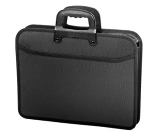 Mape portfelis ar rokturi, A4, melna